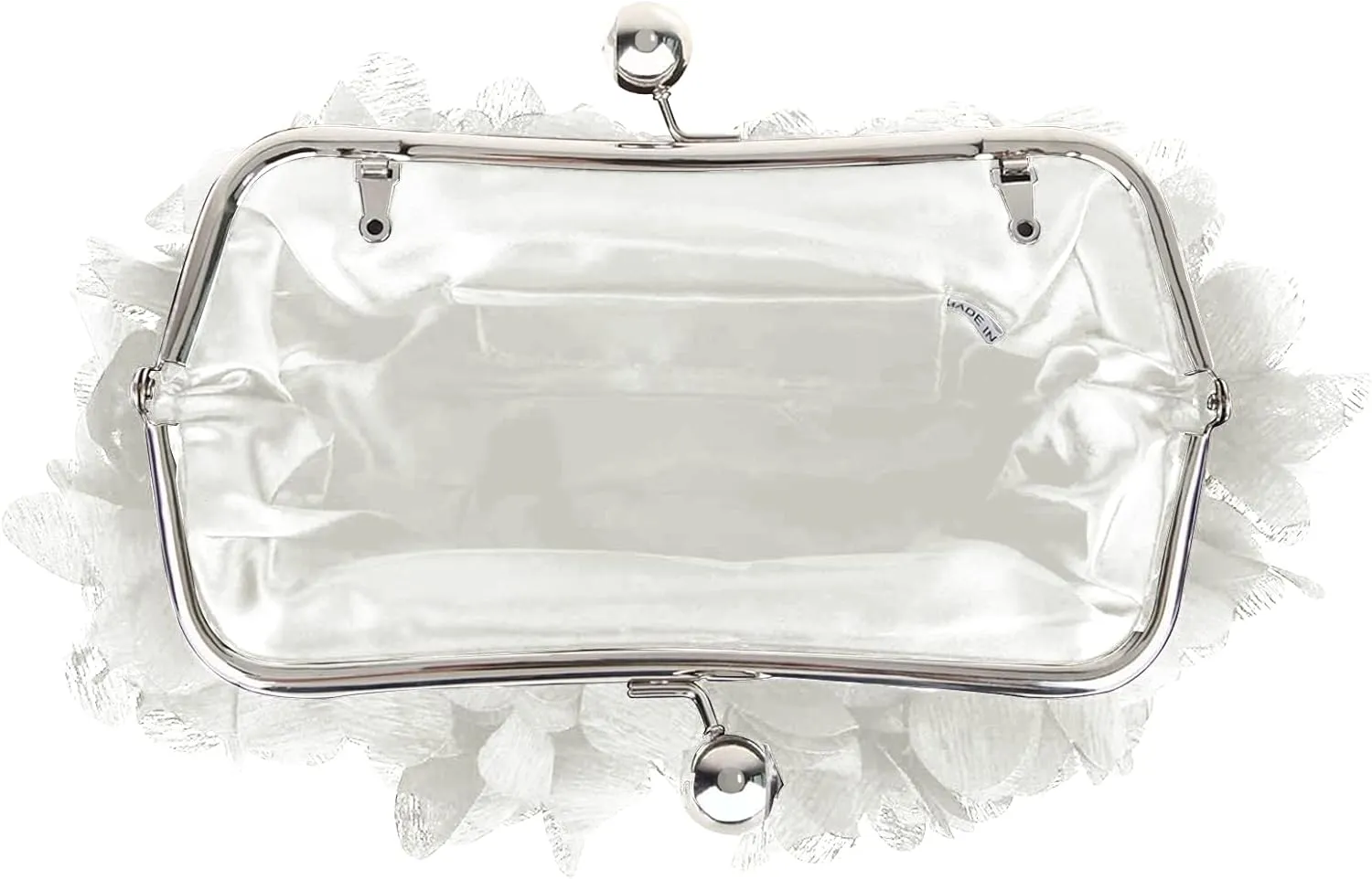 Women Elegant Evening Purse, Small Floral Clutch Bag with Detachable Chain for Wedding, Party, Prom
