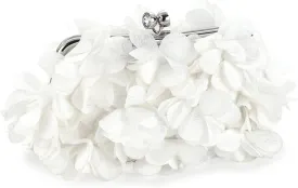 Women Elegant Evening Purse, Small Floral Clutch Bag with Detachable Chain for Wedding, Party, Prom