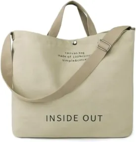 Women Large Canvas Tote Handbags Casual Shoulder Work Bag Crossbody Top Handle Bag Cross-body Handbags