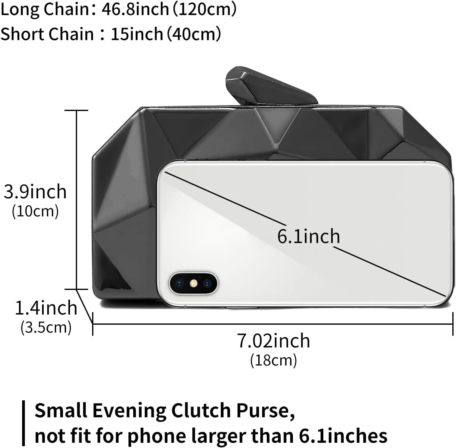 Women Lattice Pattern Metal Evening Clutch Bag,Geometric Evening Clutch Purse Handbag With Chain Strap