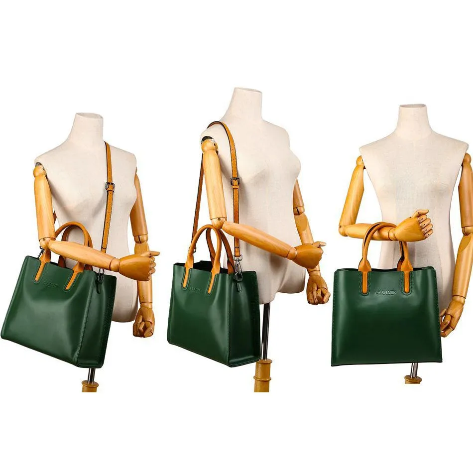 Women Tote Crossbody Messenger Faux-Leather Bag