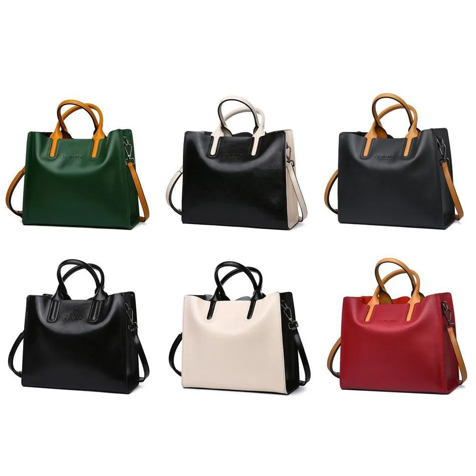Women Tote Crossbody Messenger Faux-Leather Bag