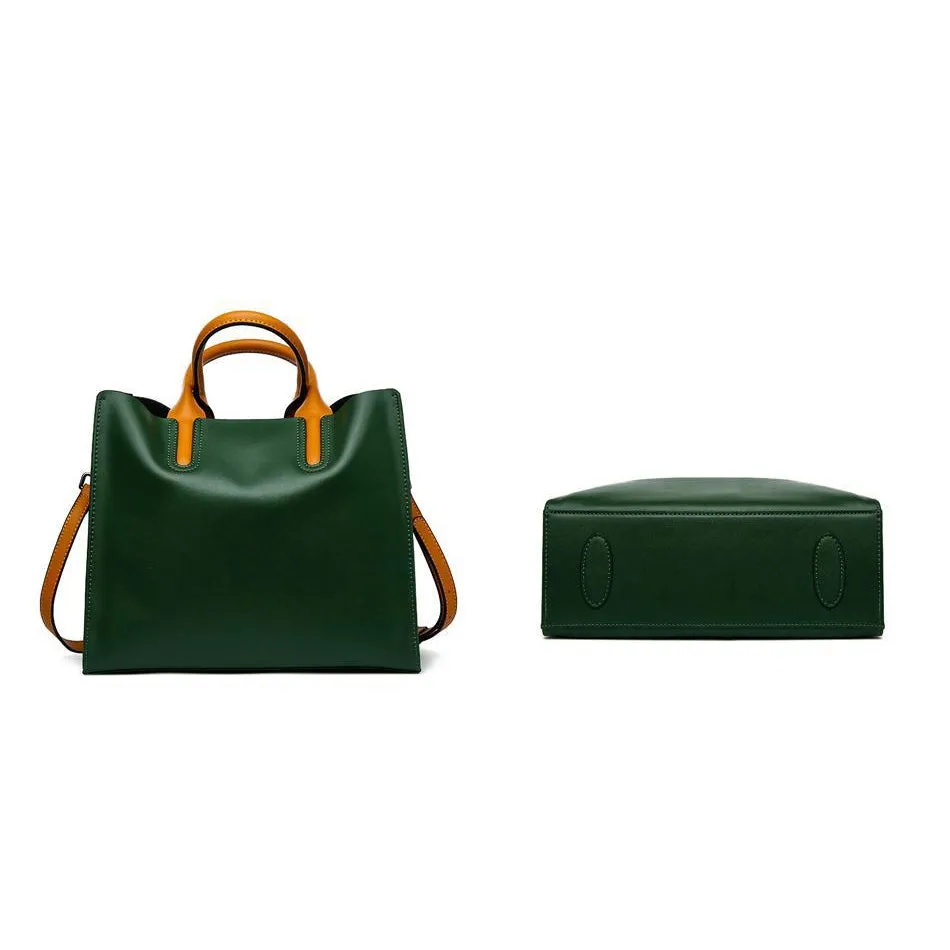 Women Tote Crossbody Messenger Faux-Leather Bag