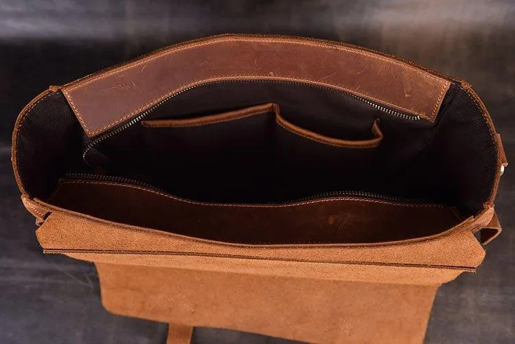 Woosir Mens Attache Case Leather 14" 15.6"