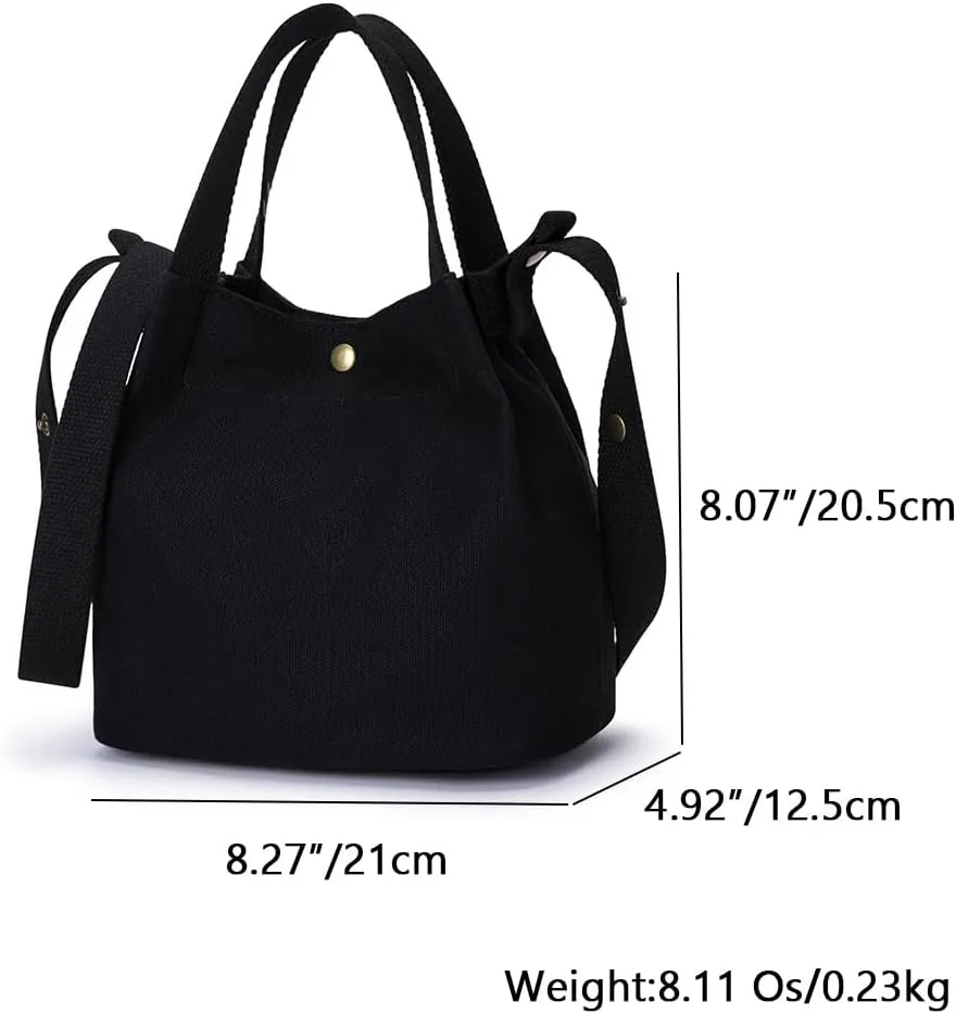 YONBEN Canvas Crossbody Bag Handbag - Small Tote Bag with Comfortable Handles - Lightweight and Stylish