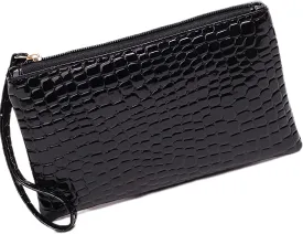 Zoranala Women Purse Wristlet Wallet Evening Bag,Small Purse Vegan Leather Handbag for Cocktail Prom Party