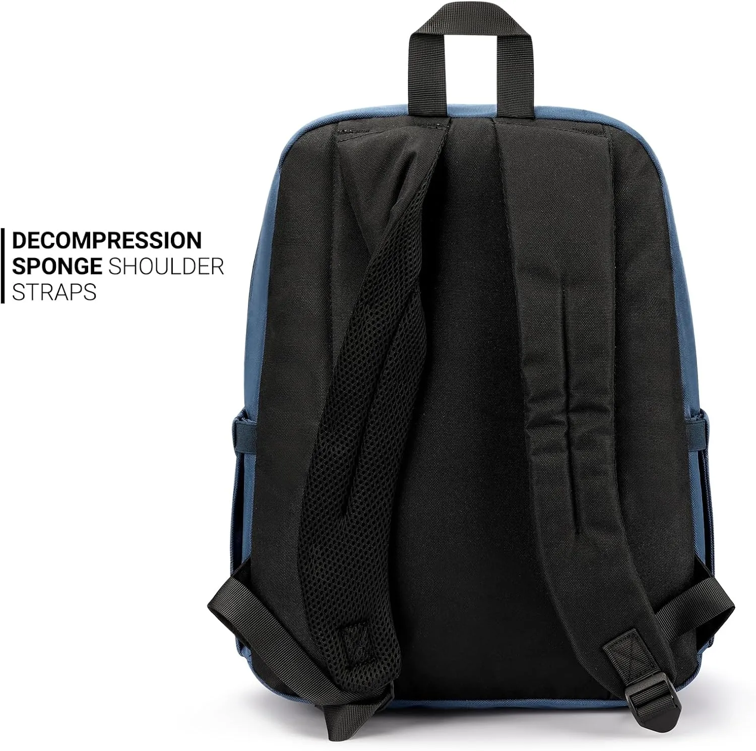 ZORFIN Basic Backpack for School Work Travel: Water Resistant Backpacks for Men and Women - Lightweight Bookbag for Girls and Boys - Navy