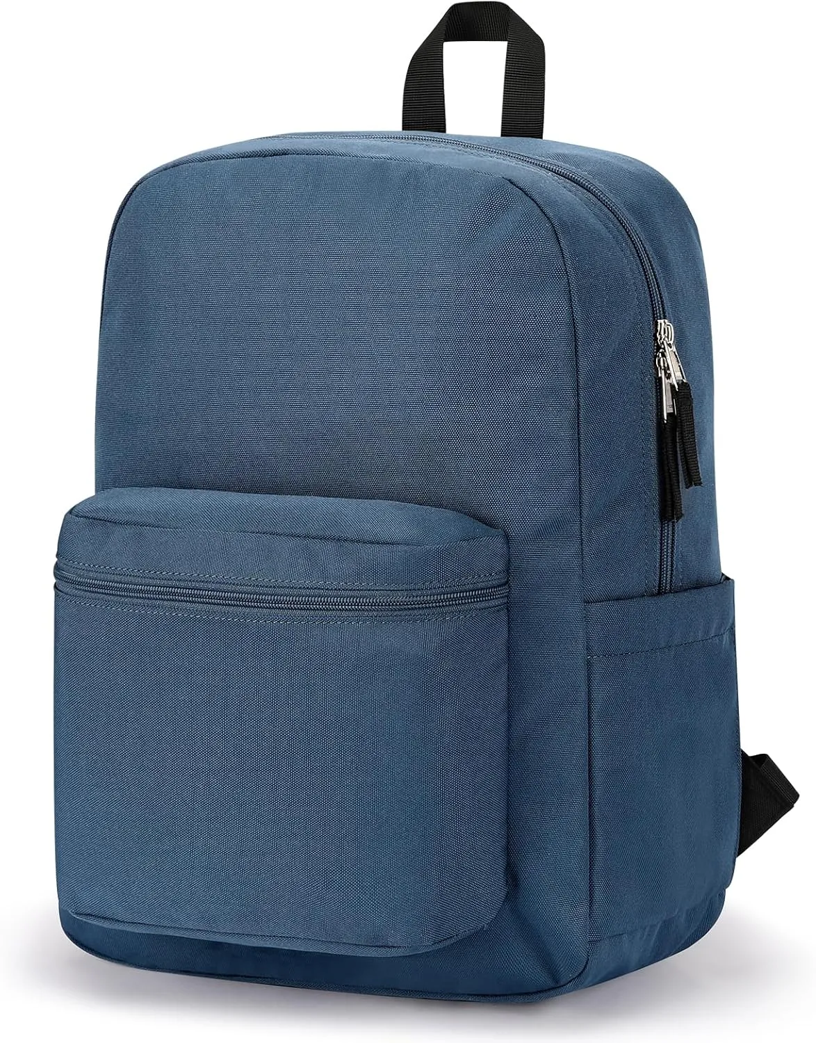 ZORFIN Basic Backpack for School Work Travel: Water Resistant Backpacks for Men and Women - Lightweight Bookbag for Girls and Boys - Navy